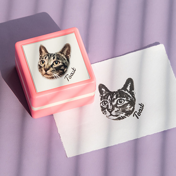 Custom Cat Portrait Stamp By Stamplified®