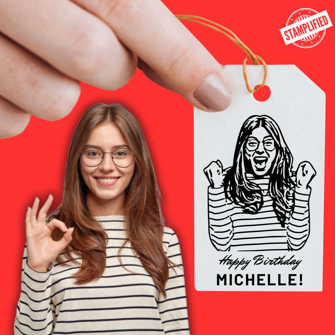 Digital Print Self-Inking Face/Logo Stamp By Stamplified®