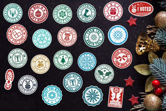 100 PCS Christmas Sticker Bundle