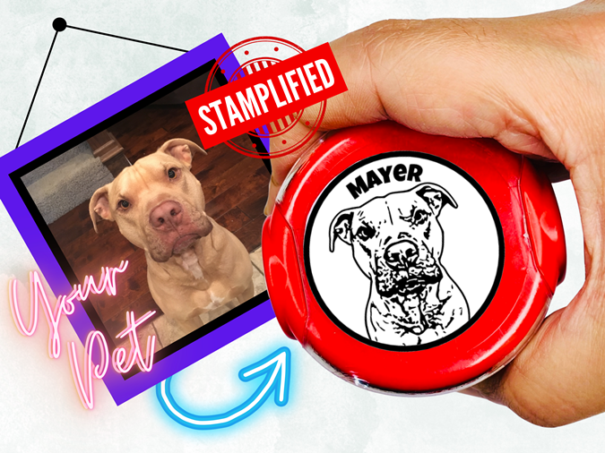 Custom Pet Portrait Stamp By Stamplified®
