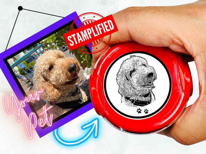 Custom Pet Portrait Stamp By Stamplified®