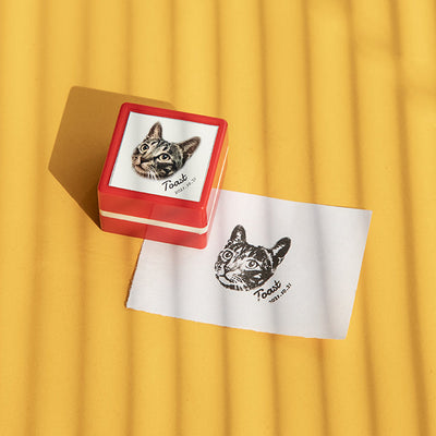 Custom Cat Portrait Stamp By Stamplified®