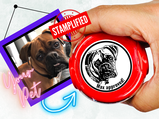 Custom Pet Portrait Stamp By Stamplified®