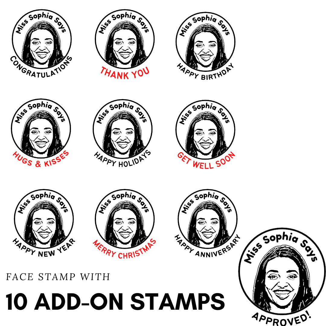 Face Stamp with 10 Add-on Stamps