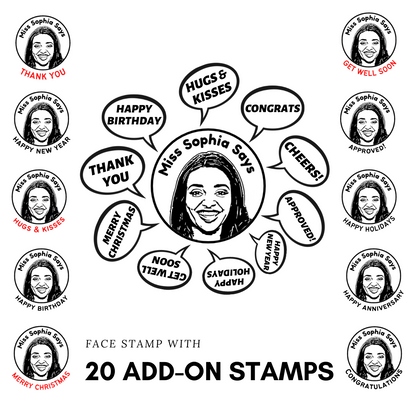 Face Stamp with 10 Add-on Stamps